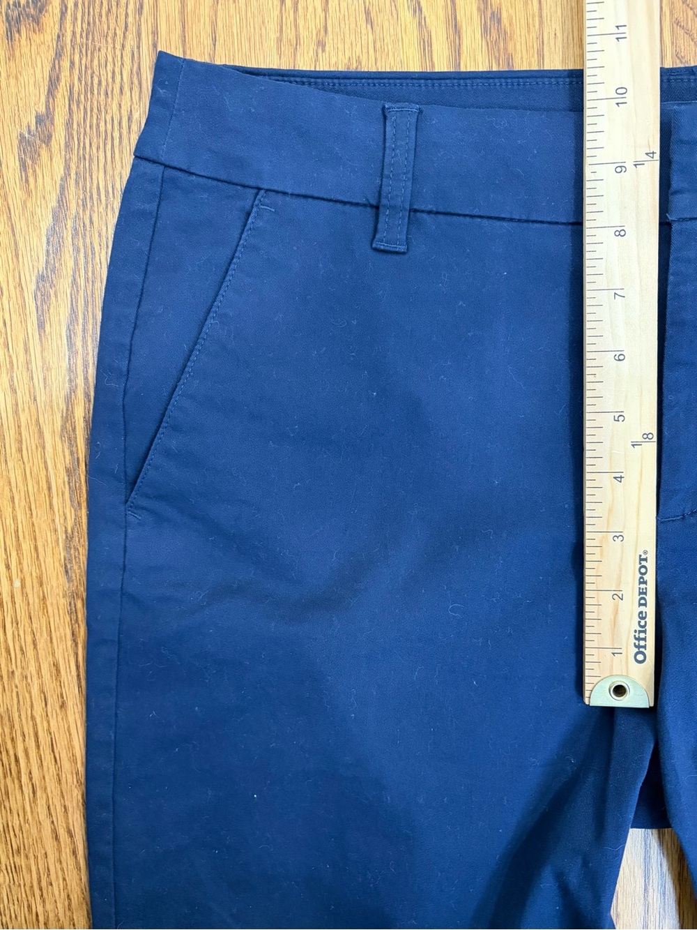 J. Crew 9" Navy Stretch Bermuda Shorts (10) - Picture 5 of 8